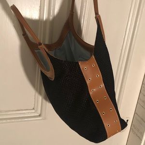 Hobo black bag With leather handles